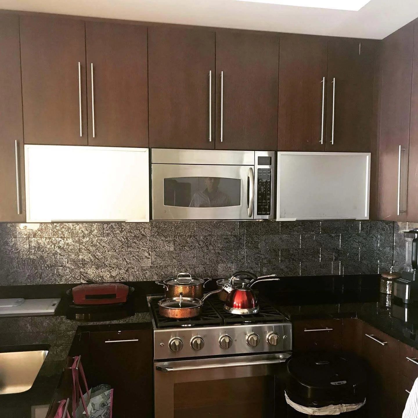 Before painting the cabinets