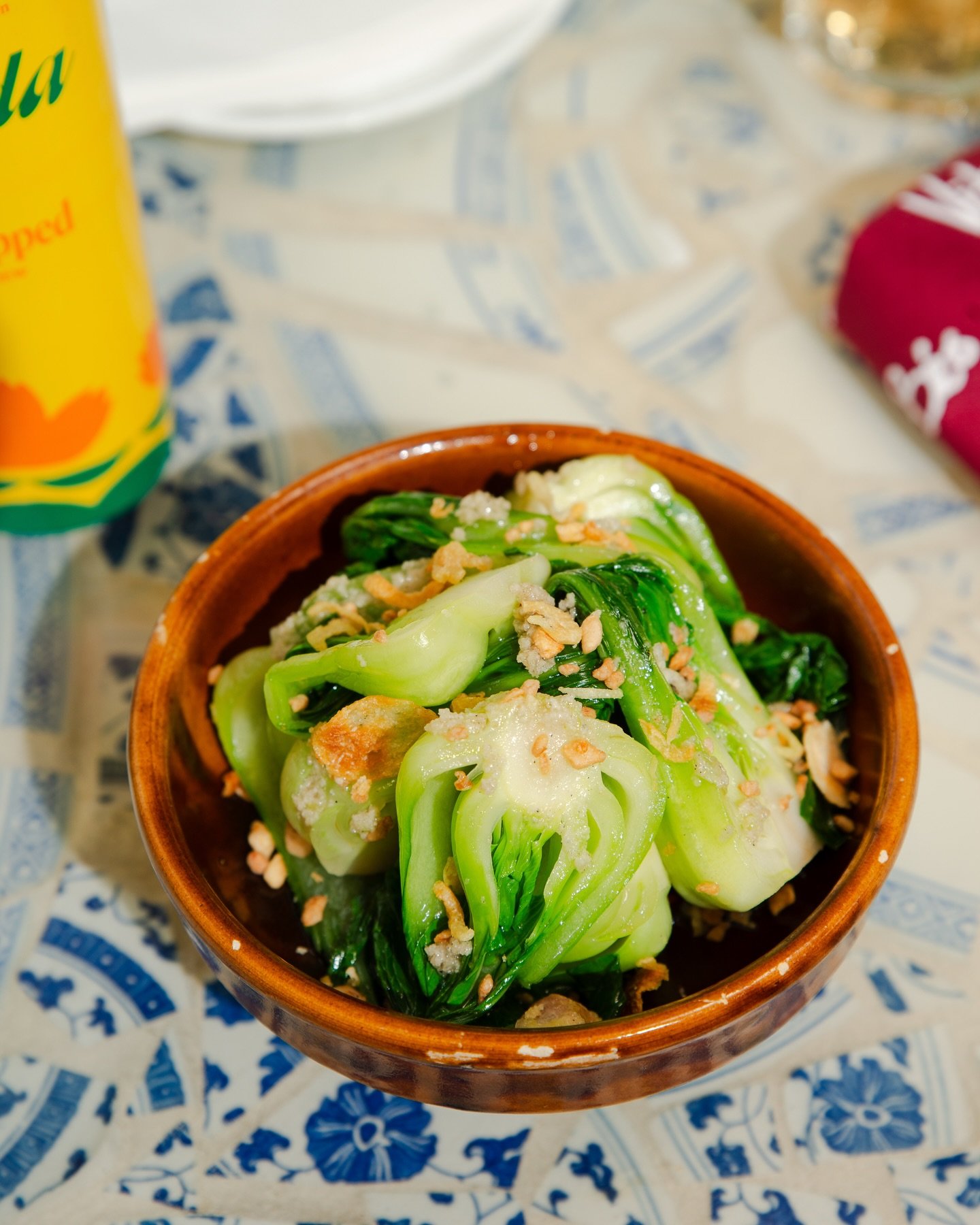 bok choy is already an elite veg but throw in those crispy shallots and some ginger, garlic, and tamari - delicious!