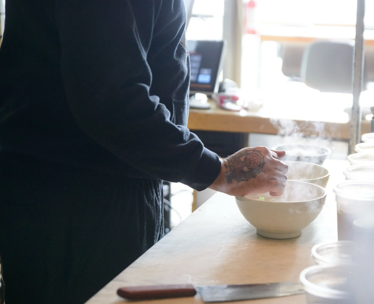when you walk into VB you&rsquo;re walking into our kitchen. there&rsquo;s no front of house. just a team of chefs who love cooking for people. 🥢