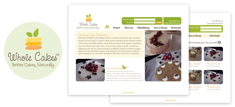 Logo and Web design for Whole Cakes