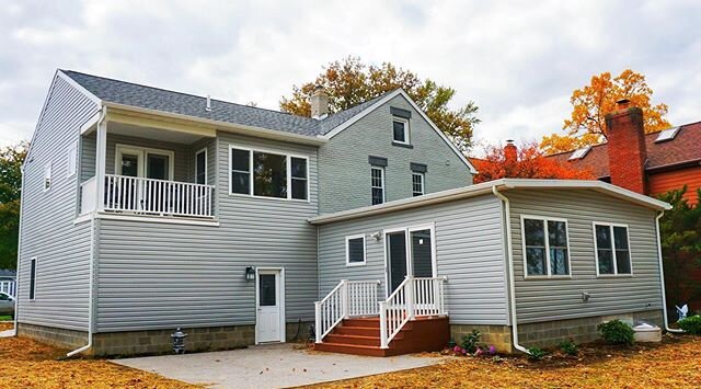 This summer, views of our spectacular Lake Erie sunsets will be extra special and comfortable for this customer. 
This recent two-story addition + complete home remodel included a spacious master bedroom complete with private walk-out balcony. 
#Buil