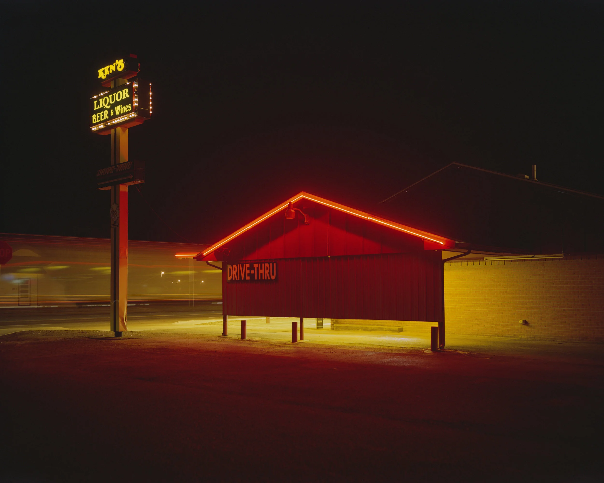 Ken’s Liquor, Quanah, TX, Highway 287, 2017 - 4x5 film
