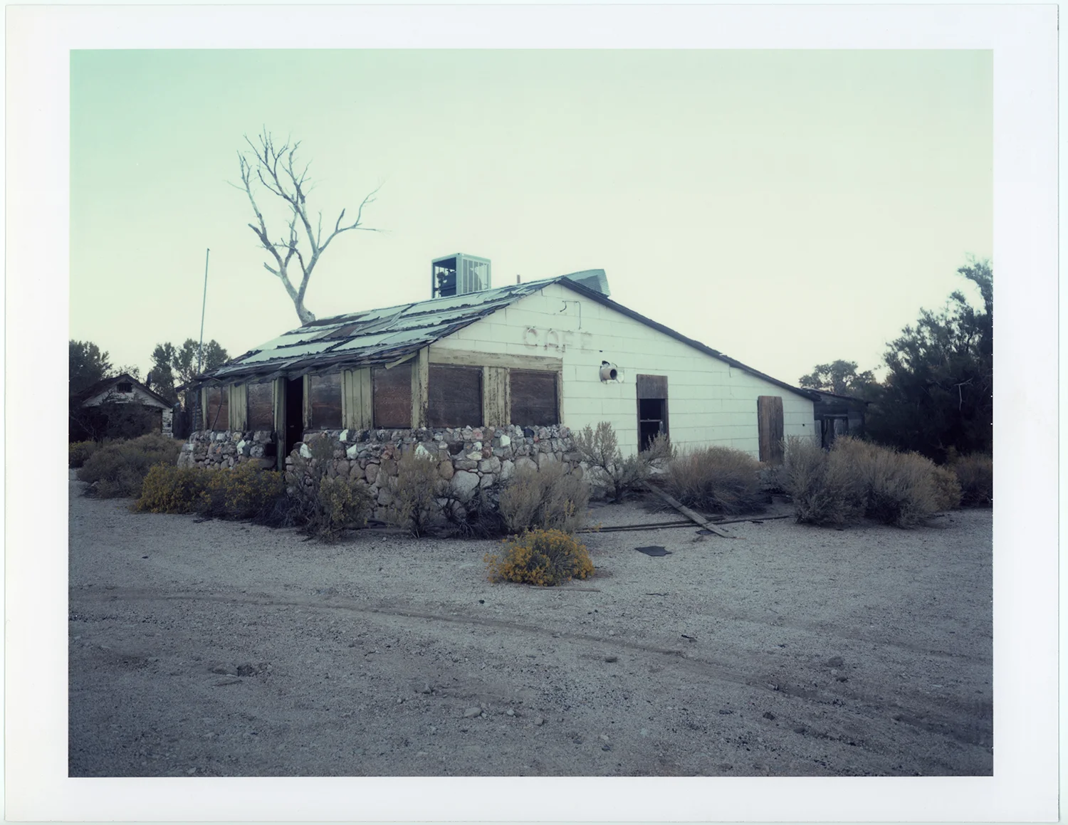 Forgotten cafe, Highway 395, CA, 2006/7 - 8x10 Polaroid 809