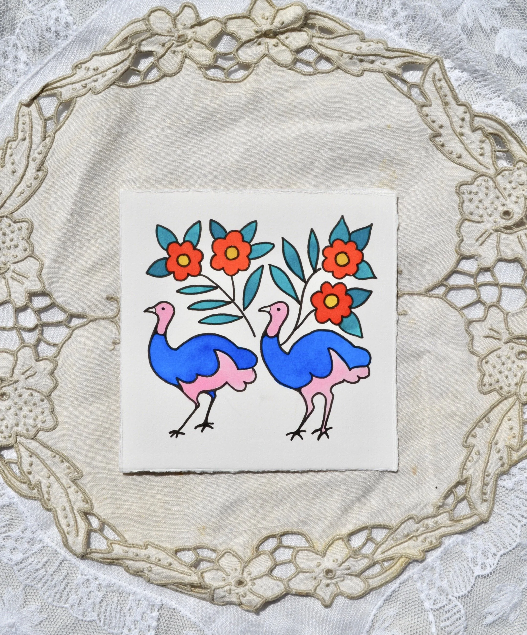Ostrich Twins Pink