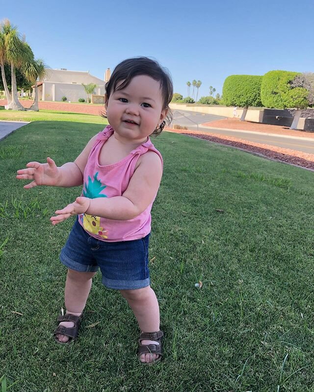 It&rsquo;s been a while since I&rsquo;ve posted a recent pic of Ema ☺️she&rsquo;s getting so big!!! She&rsquo;s almost walking, she&rsquo;ll take a few baby steps here and there. She loves to get into everything she can and just explore it all. She&r