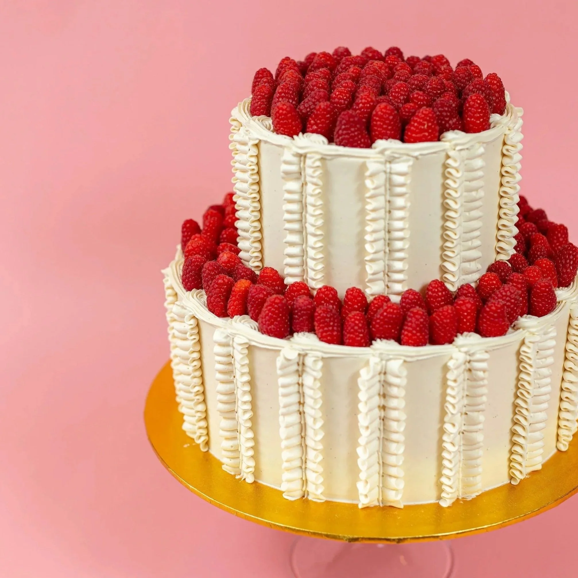 Two-Tier Signature Raspberry Ruffle