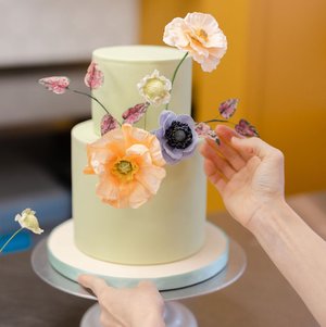 Two-Tier Signature Pressed Flower — Sweet Heather Anne