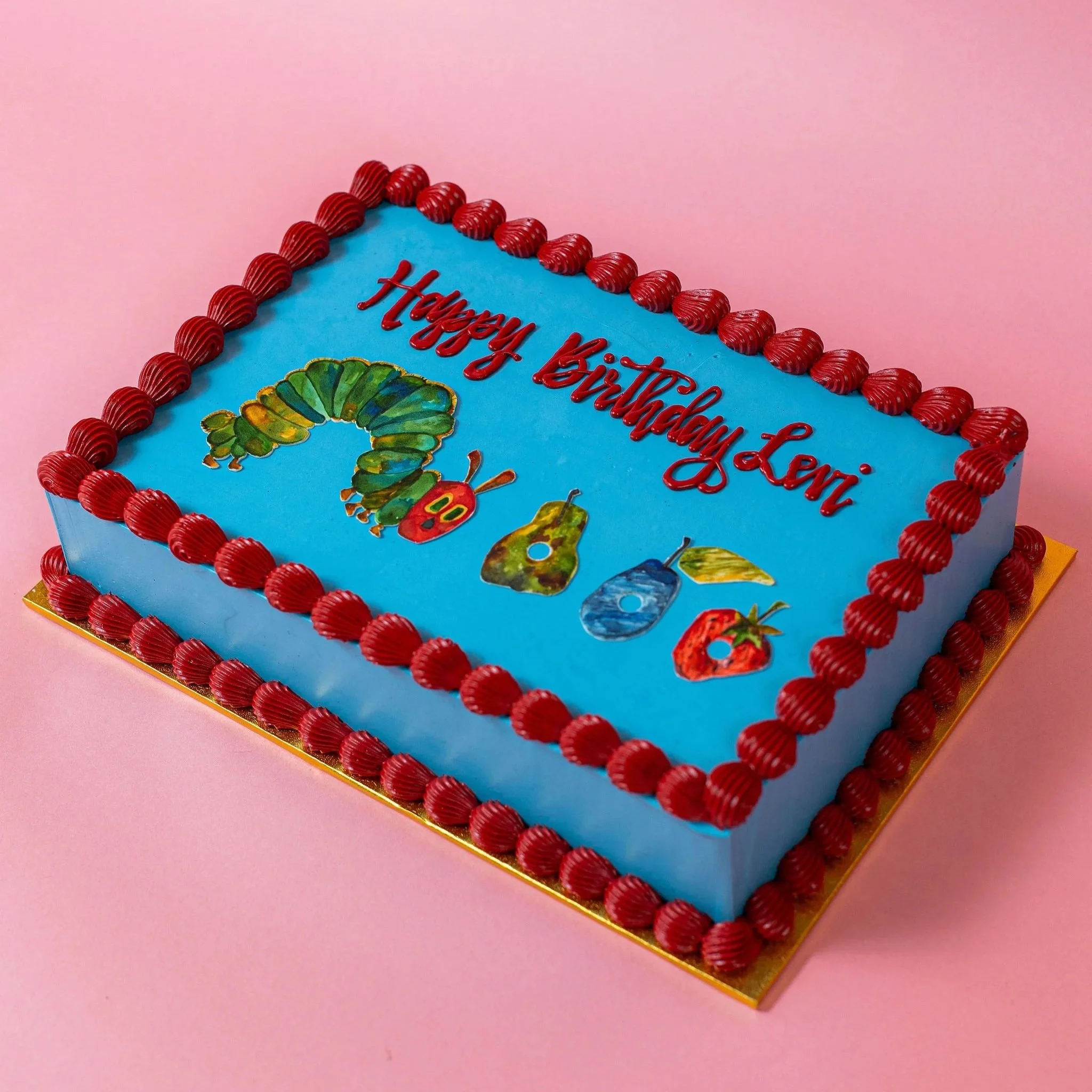 Custom Color Block Sheet Cake