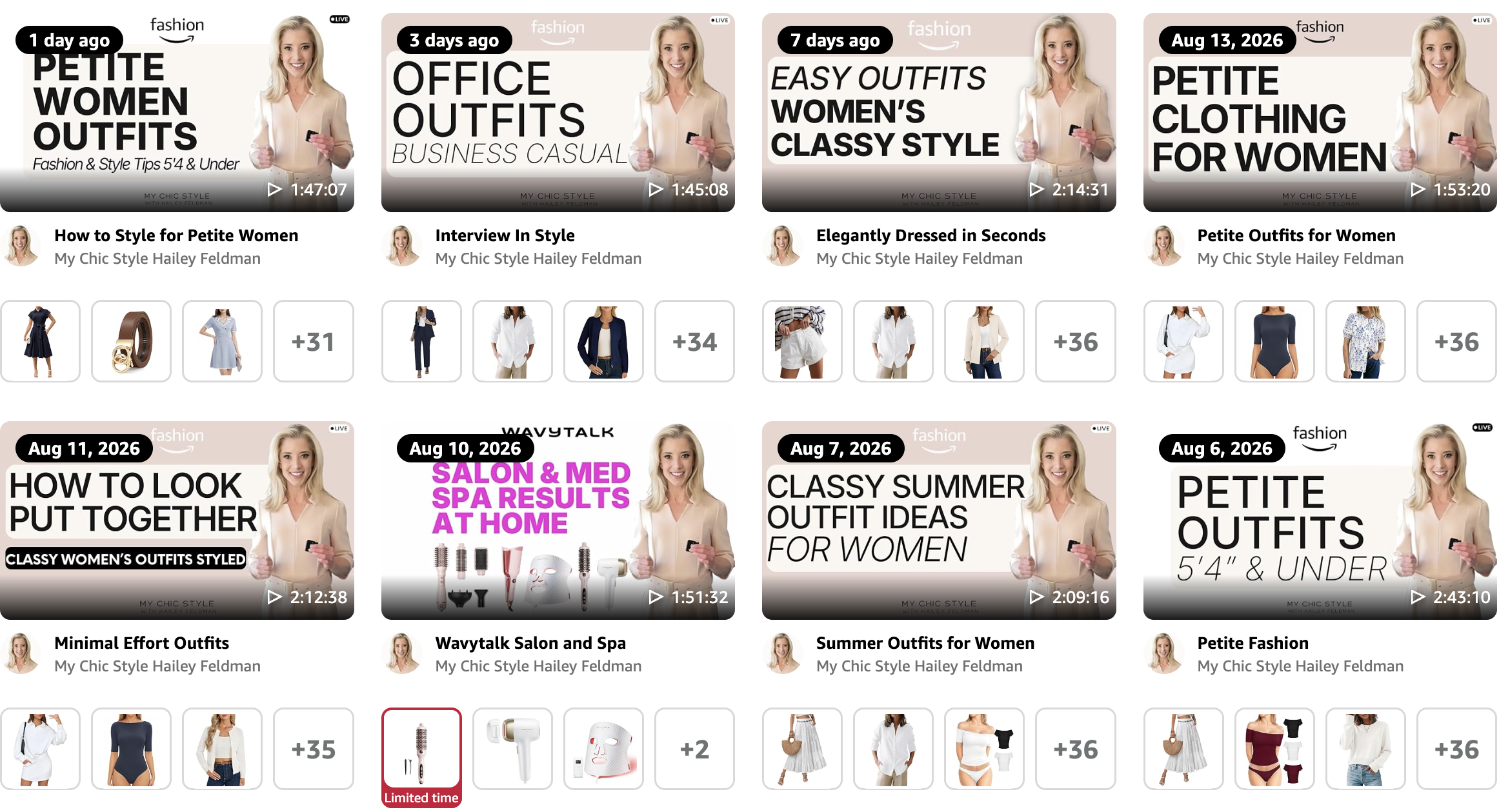 Hailey Feldman My Chic Style live Amazon Live