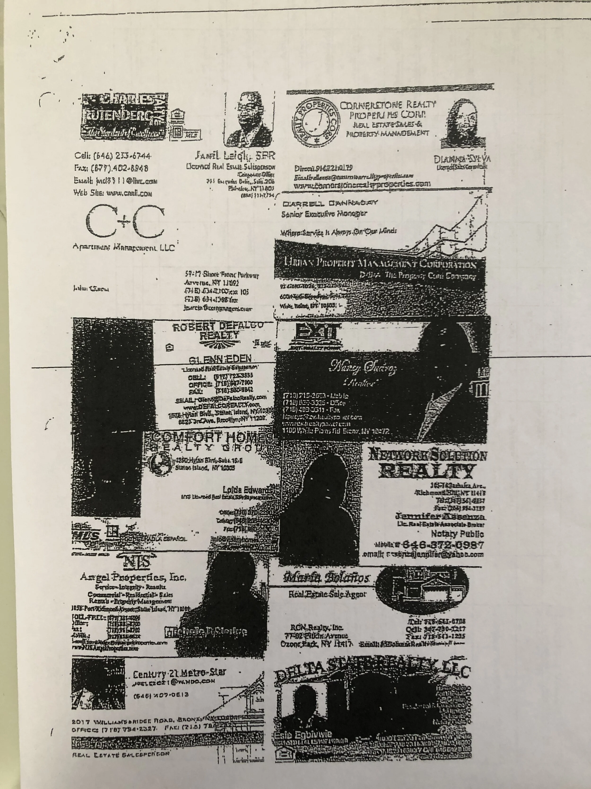 Here’s a worn-out resource list provided to housing seekers. Much of it is illegible.