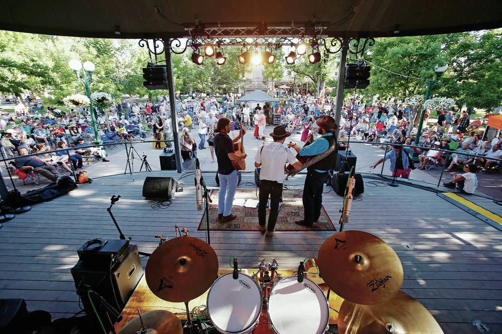 the bandstand in Santa fe plaza
