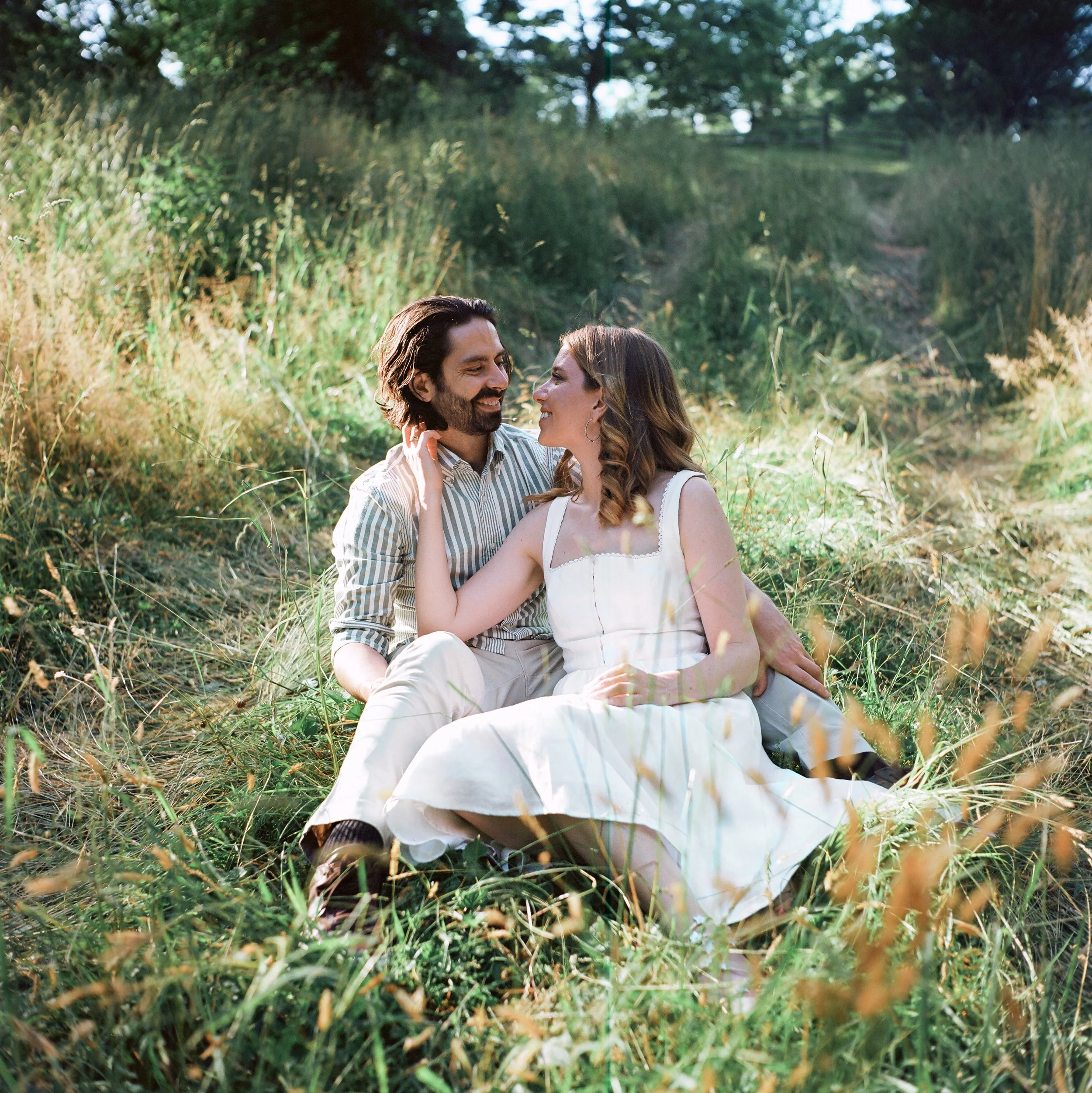 Elise &amp; Pat's Summer Garden Engagement Session | Philadelphia, PA