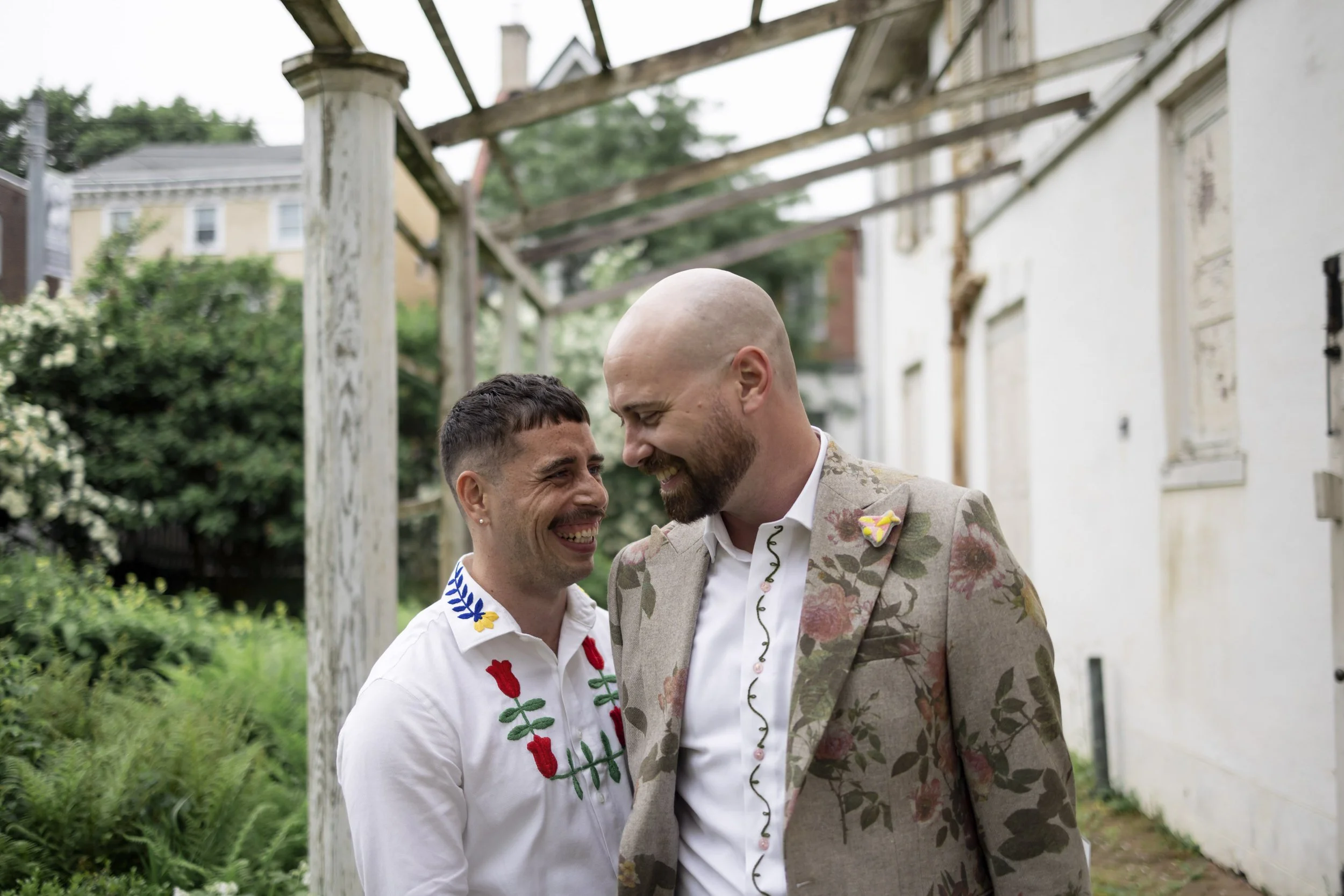 Kyle &amp; Richie's Garden Micro Wedding | The Wyck Historic House and Garden, Germantown PA