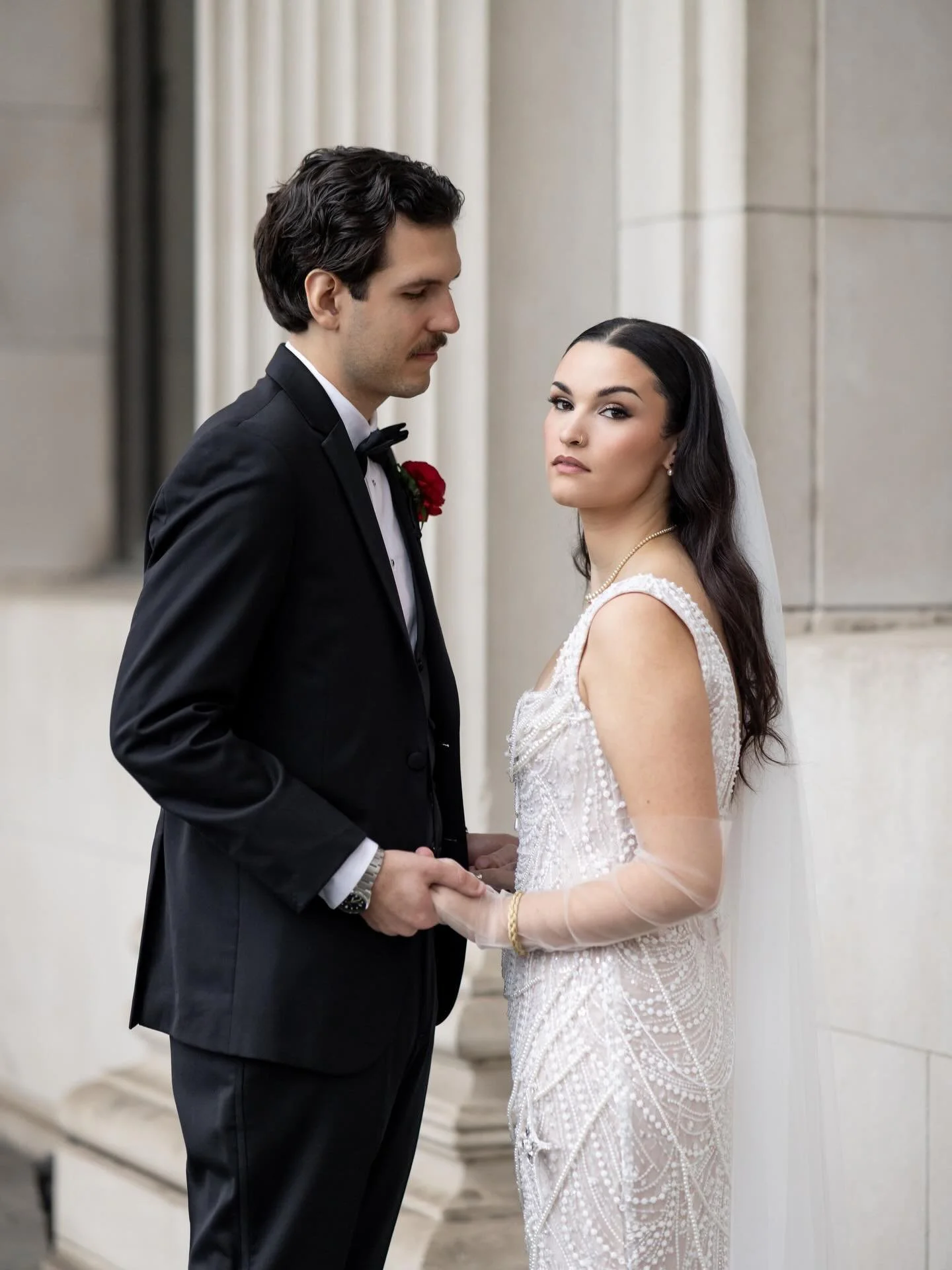 Jordan &amp; Michael at The Franklin Institute.
Rock start couple, rock star aesthetic, rock star vendors.

Venue @franklininstitute 
Dress @demure_bridal 
Hair &amp; MUA @jm.and.company 
Florals @jm.and.company 
Cake @whippedbakeshop
