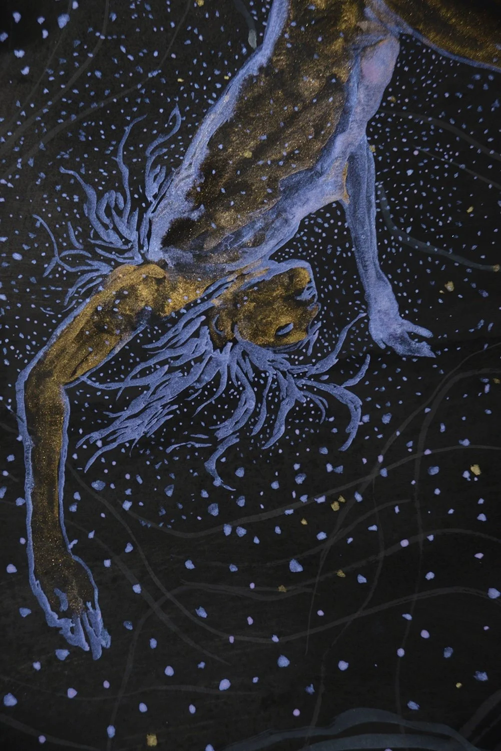   Even More Beautiful Than I Ever Imagined   2024 Acrylic ink and watercolor on paper 74 × 93.75 inches framed 