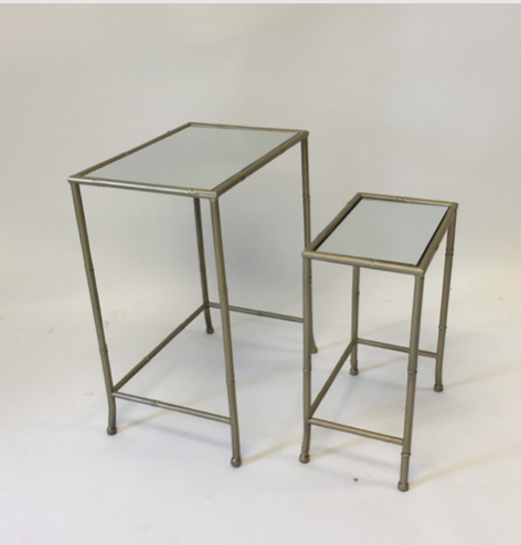 Gold Bamboo Nesting End Tables