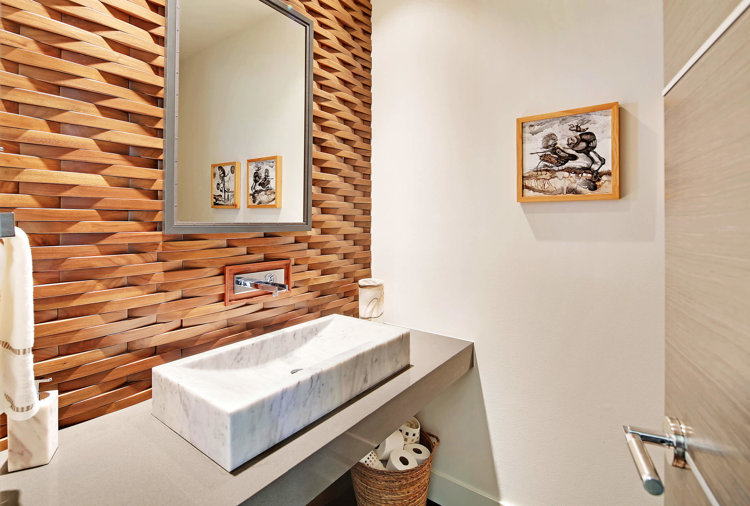 Custom bathroom elements completed on the Island Point project. 