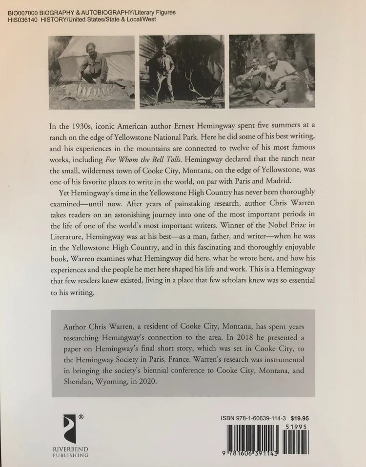 Ernest Hemingway in the Yellowstone High Country — Carbon County