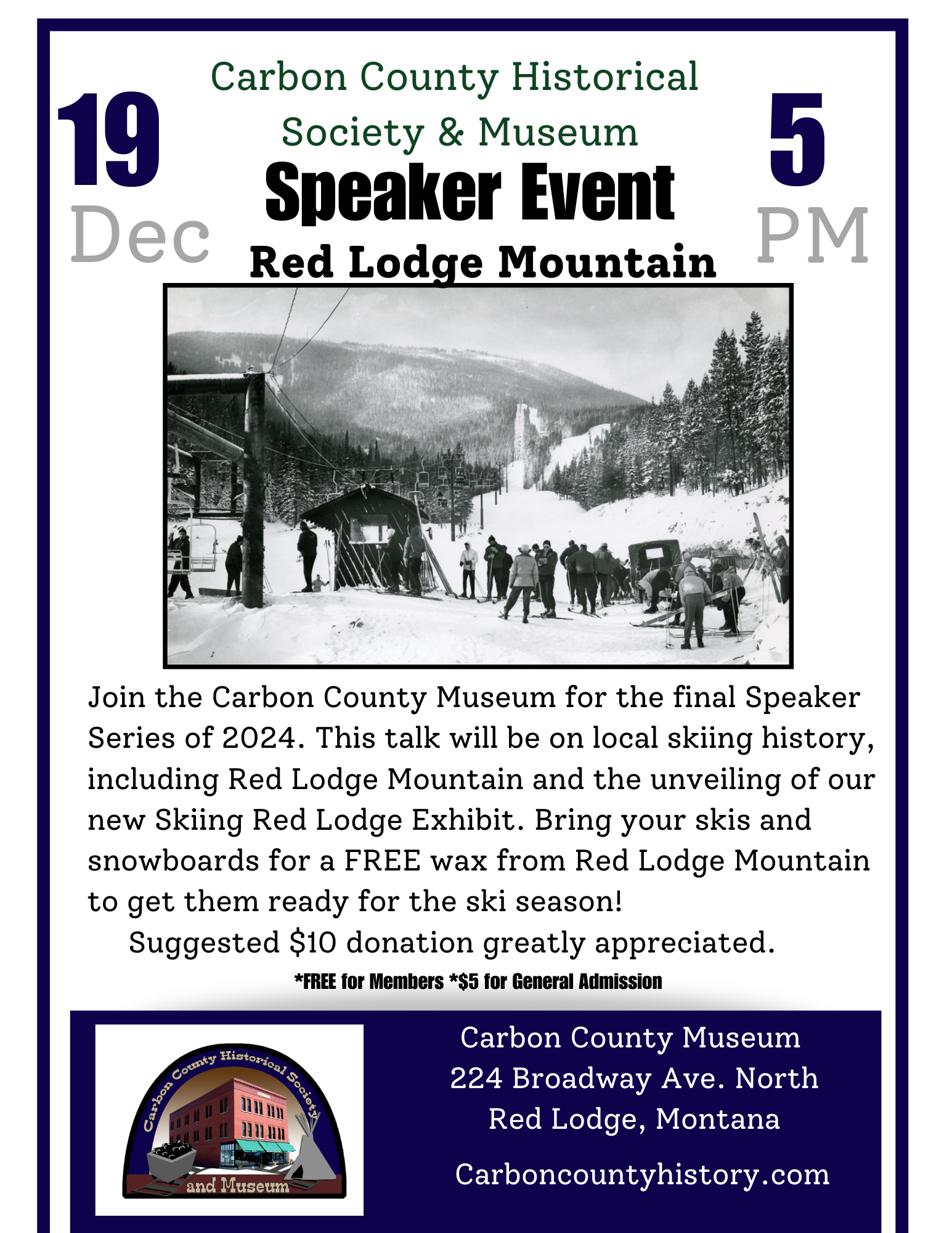 Skiing Red Lodge Exhibit Unveiling