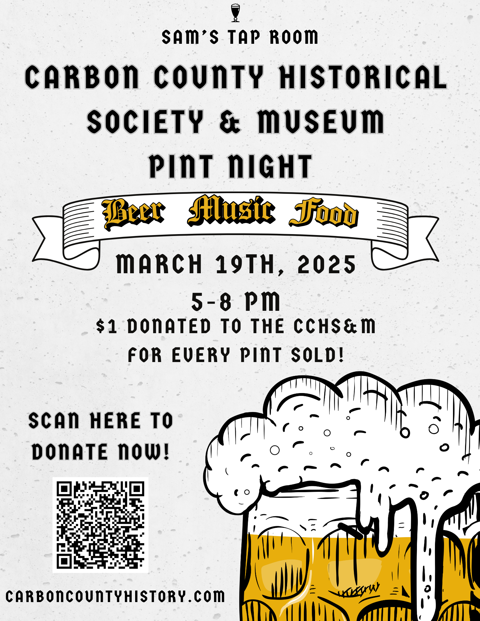 CARBON COUNTY HISTORICAL SOCIETY & MUSEUM Pint Night