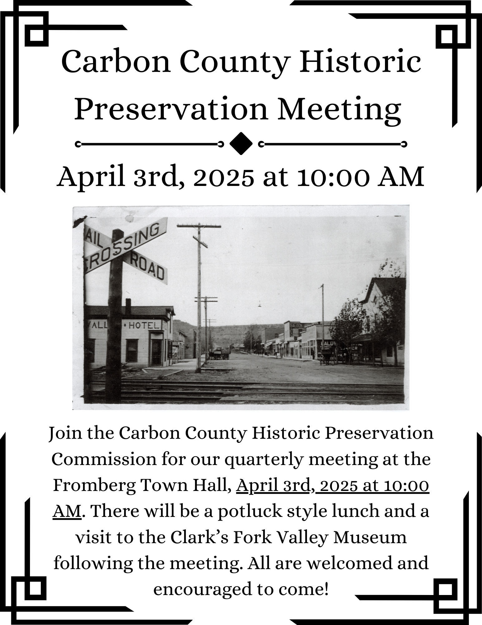 Carbon County Historic Preservation Meeting