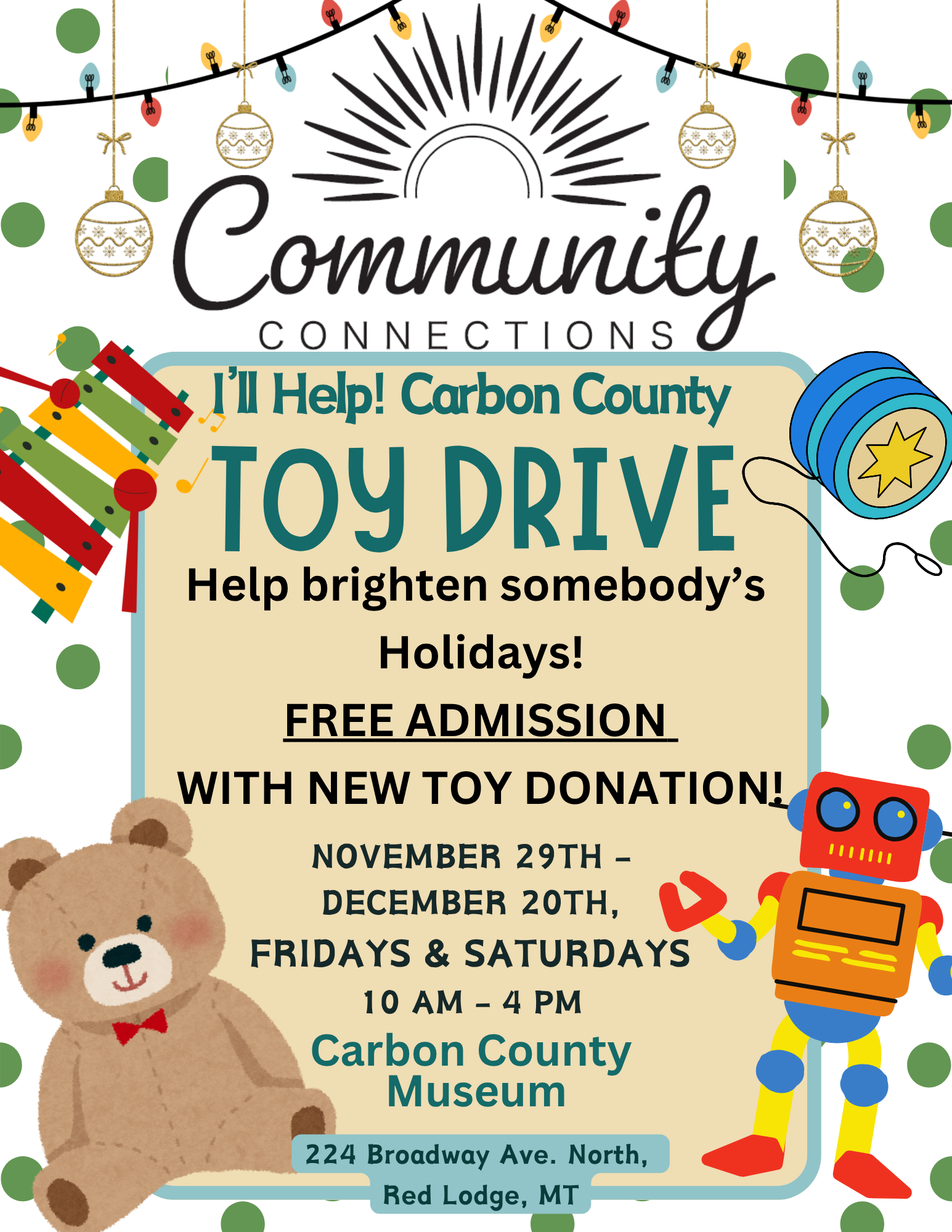 Community Connections Toy Drive!
