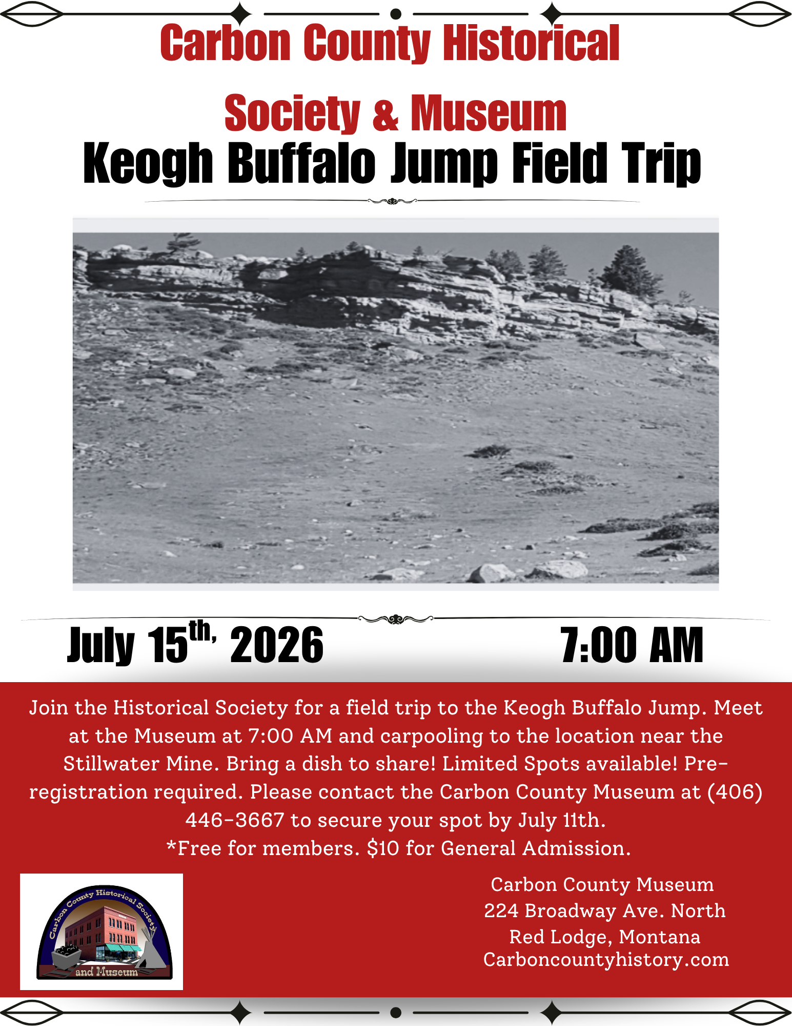 Keogh Buffalo Jump Field Trip