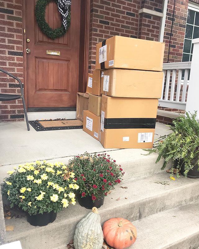 Special delivery! 1 of 2 big shipments that arrived today. Preparing for a few big customer orders, Christmas gifts in the works and inventory for @thecolecollectionevent coming up on November 7th in Lima at Shawnee Country Club (tickets available no
