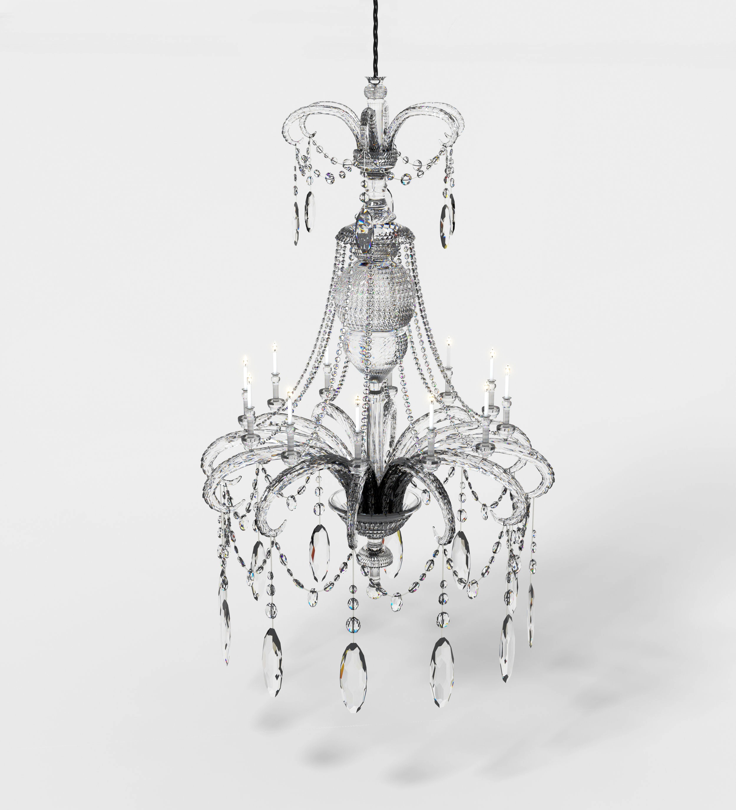 "High Poly" Detailed - Crystal Chandelier