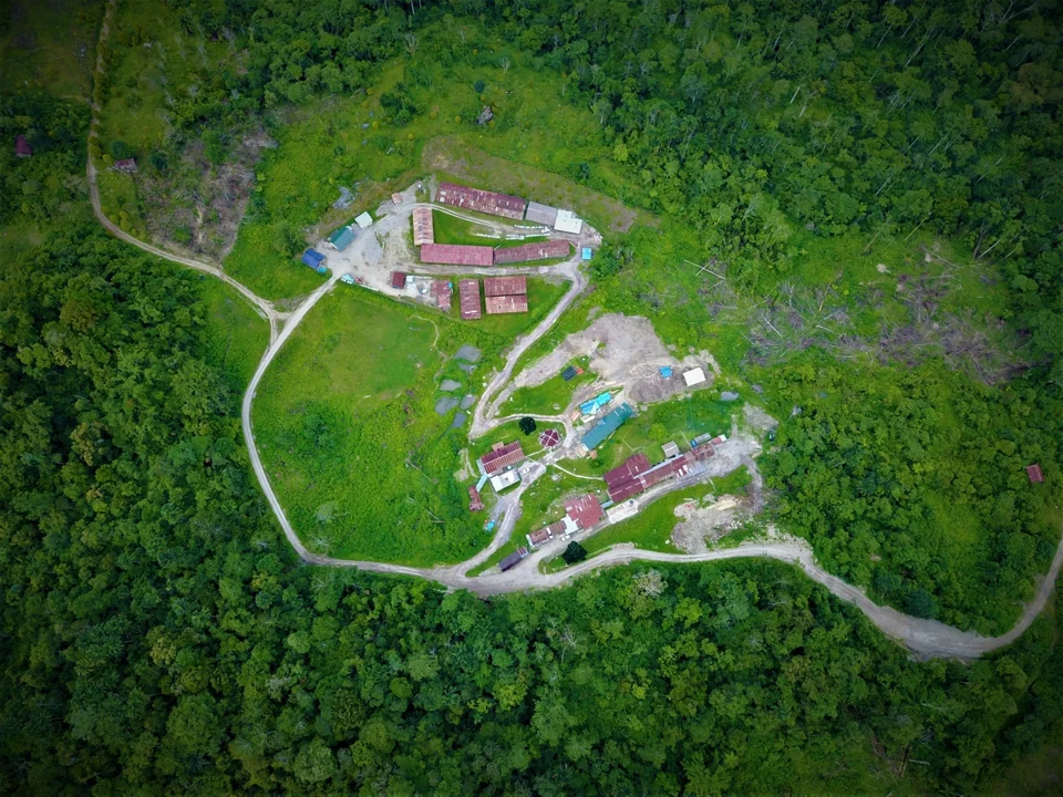 Aerial view: Camp from 350m