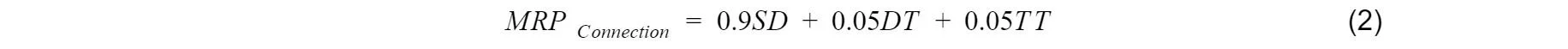  Where:  SD  represents separation damage;  DT  is disassembly time; and  TT  represents tool type (See Mayer and Bechthold 2017, p.66-67 for connection indexes). Separation damage carries a significantly higher score than disassembly time and tool t