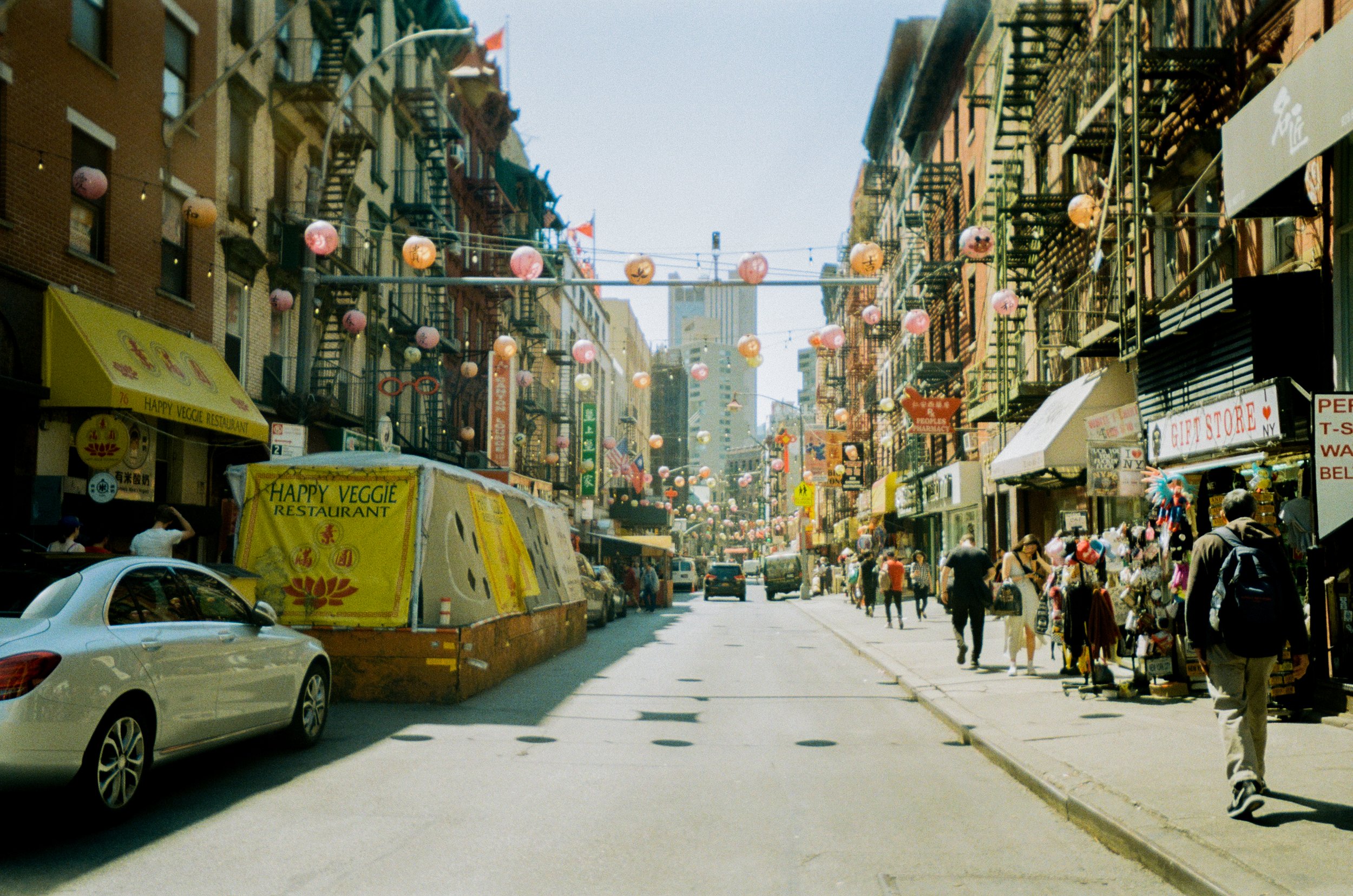 mott street in chinatown, new york city.