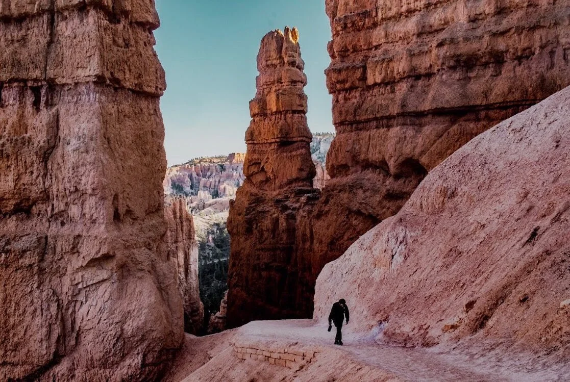 It was a steep climb through the hoodoos at Bryce Canyon. Even though there were hundreds of visitors around, the large rock structures reminded me of how small we actually are in this grand world! &bull;
&bull;
&bull;
&bull;
&bull;
#brycecanyon #uta