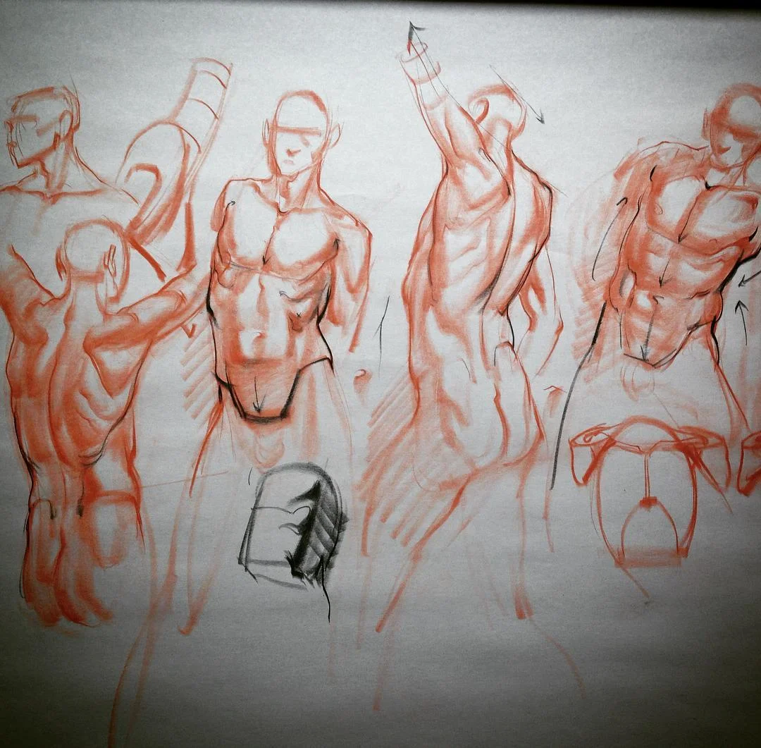 5 min Figure Drawing Demonstration page- Talking about the dynamics and structure of the torso. August 13, 2016 at 0617PM.jpg