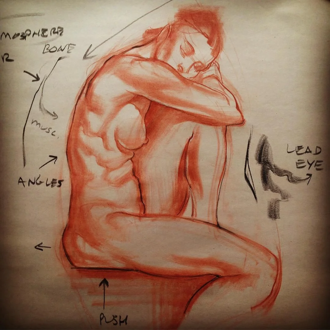 15 min Figure Drawing Demo at ArtMentors talking about Rhythm, Design, Tone, and Leading the viewer's eye across the form. September 05, 2016 at 1133AM.jpg