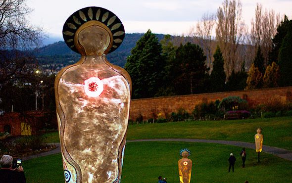 Image: Giidanyba by Tyrone Sheather at Dark Mofo (2015), Tasmania. 