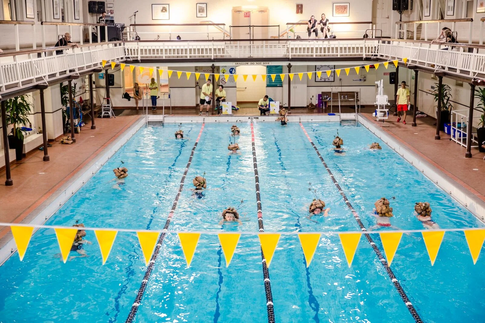 Image: Landing by Tanya Lee, at the Melbourne City Baths for FOLA (2018). Photograph by Bryony Jackson.
