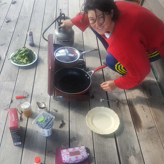 food prep for our bruny tree-listening adventure w. @she_is_a_wonderbabe + @alxandraspence