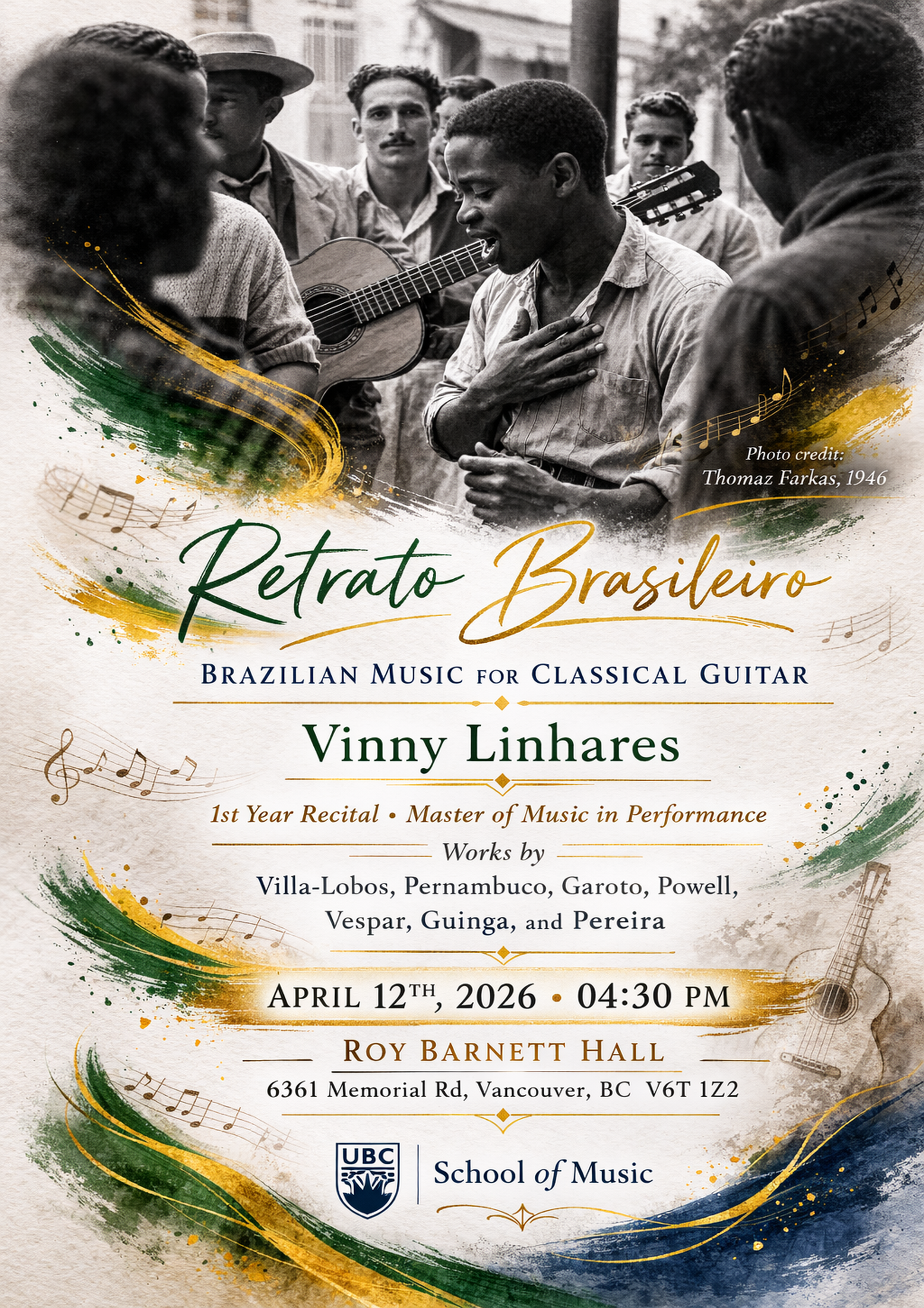 Vinny Linhares Masters recital at UBC