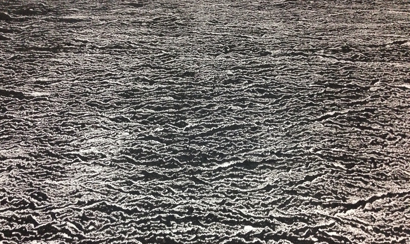 Detail. Materialize the Wind, lava on handmade paper (500 gr.), 2016