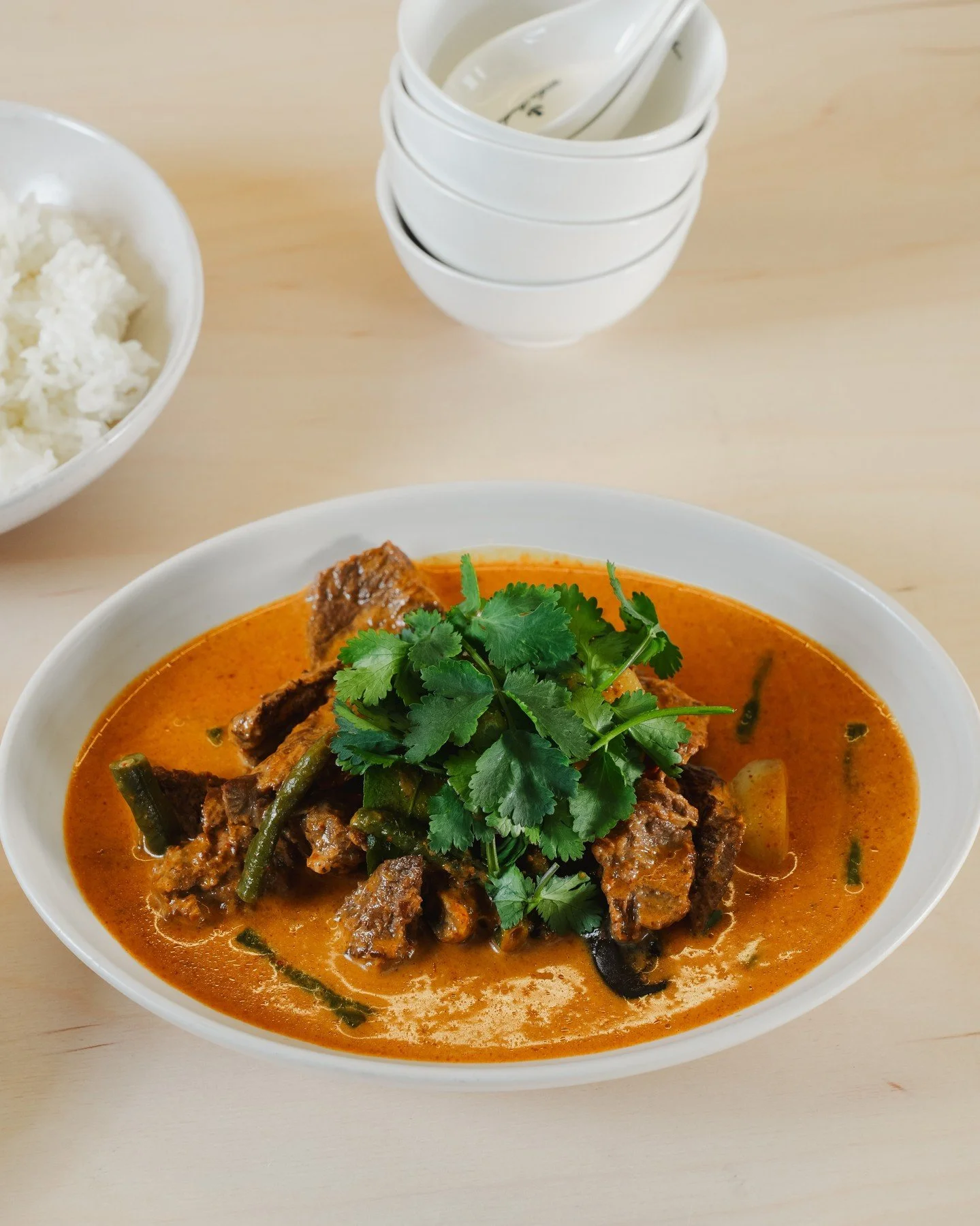 Our Thai Red Curry Beef is slow cooked in small batches by our local chefs. Rich, fragrant and gently spiced..just add rice and it&rsquo;s ready to go! Grab yours from @100miletable (16 banksia drive) or @baygrocer