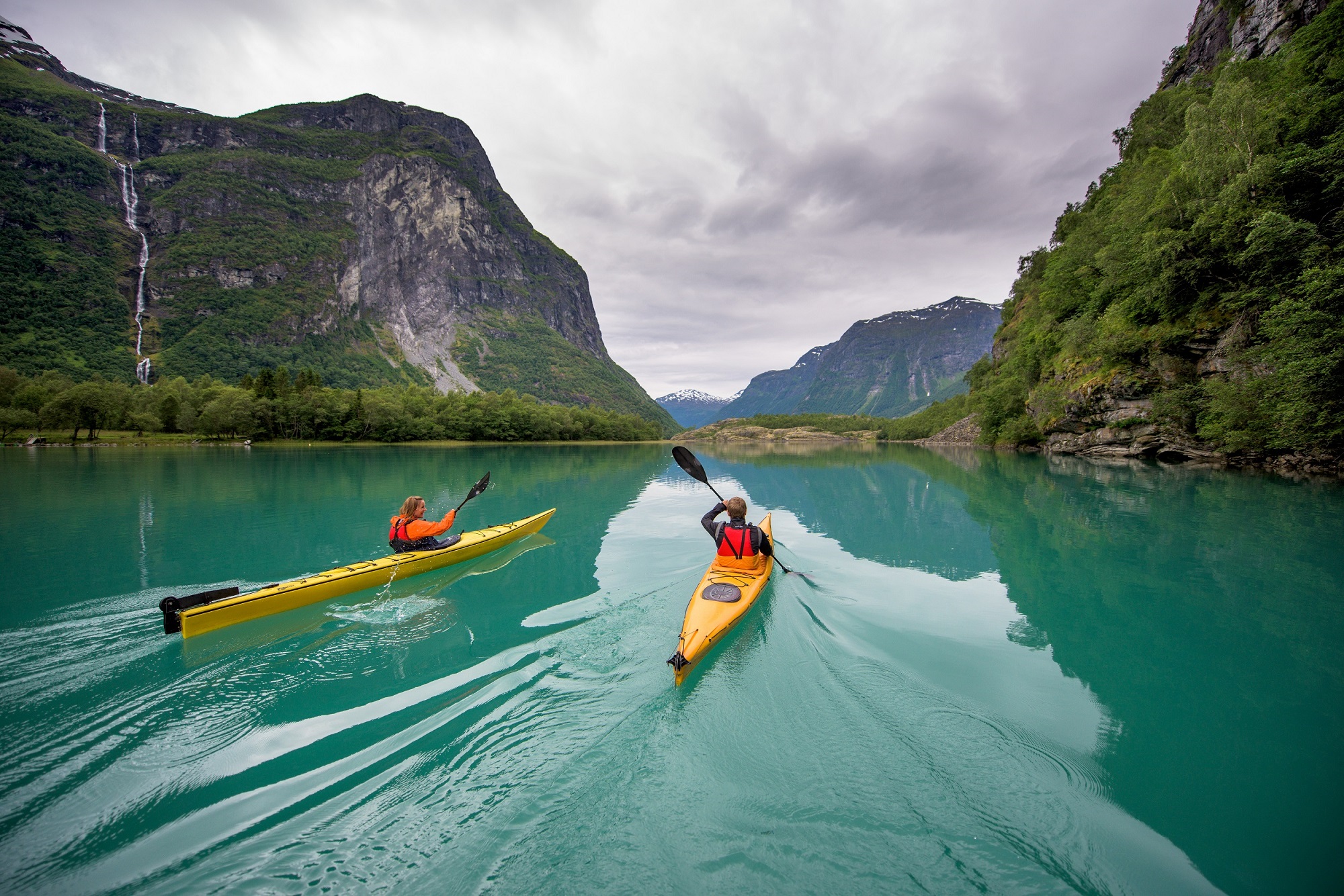 Kayaking on Lake Lovatnet