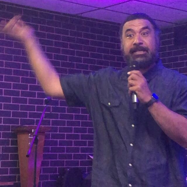 Pastor Tepa singing &amp; preaching up a storm today. In case you missed it, here&rsquo;s a peek.
