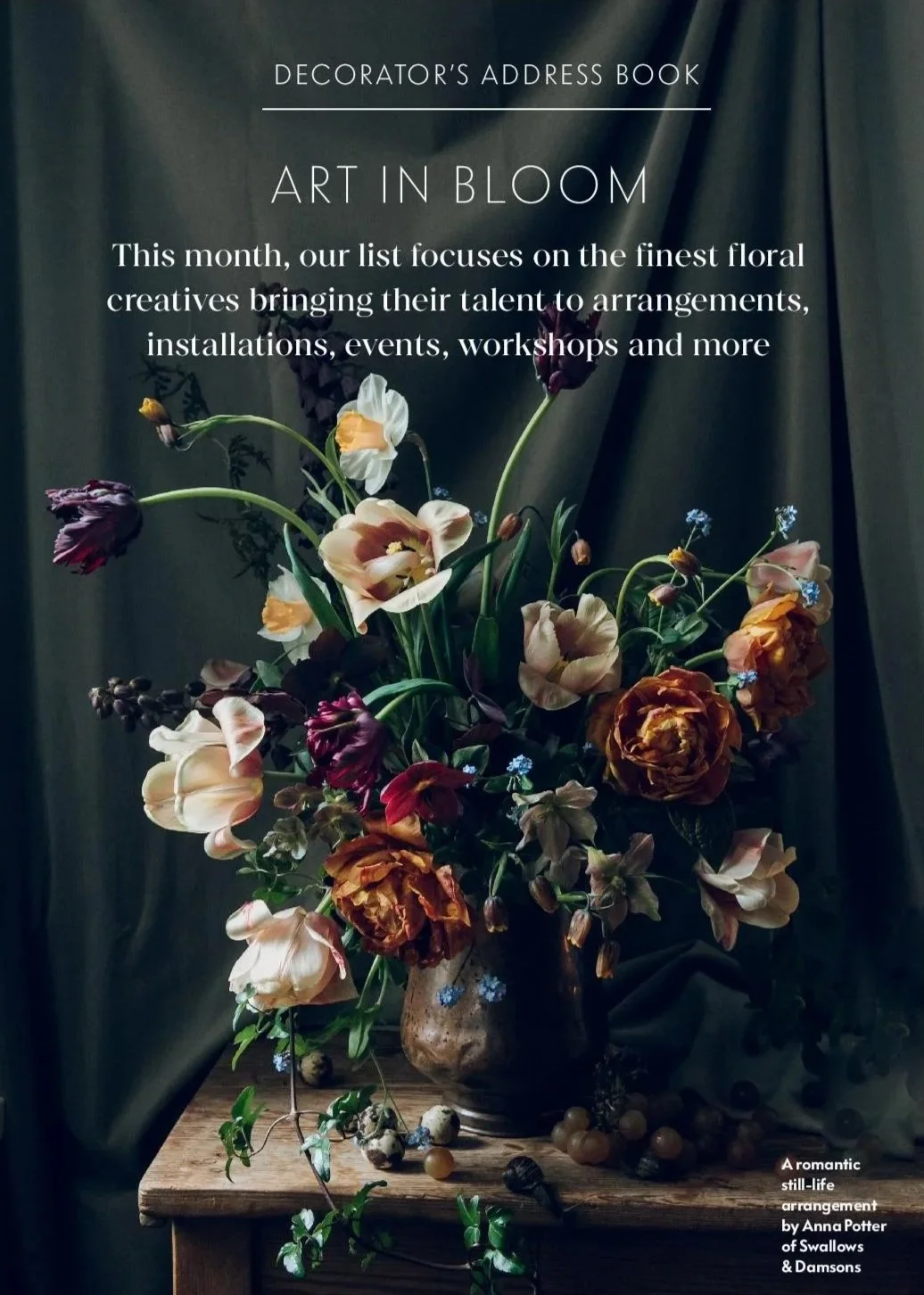 Homes &amp; Gardens - Decorator's Address Book - Art in Bloom