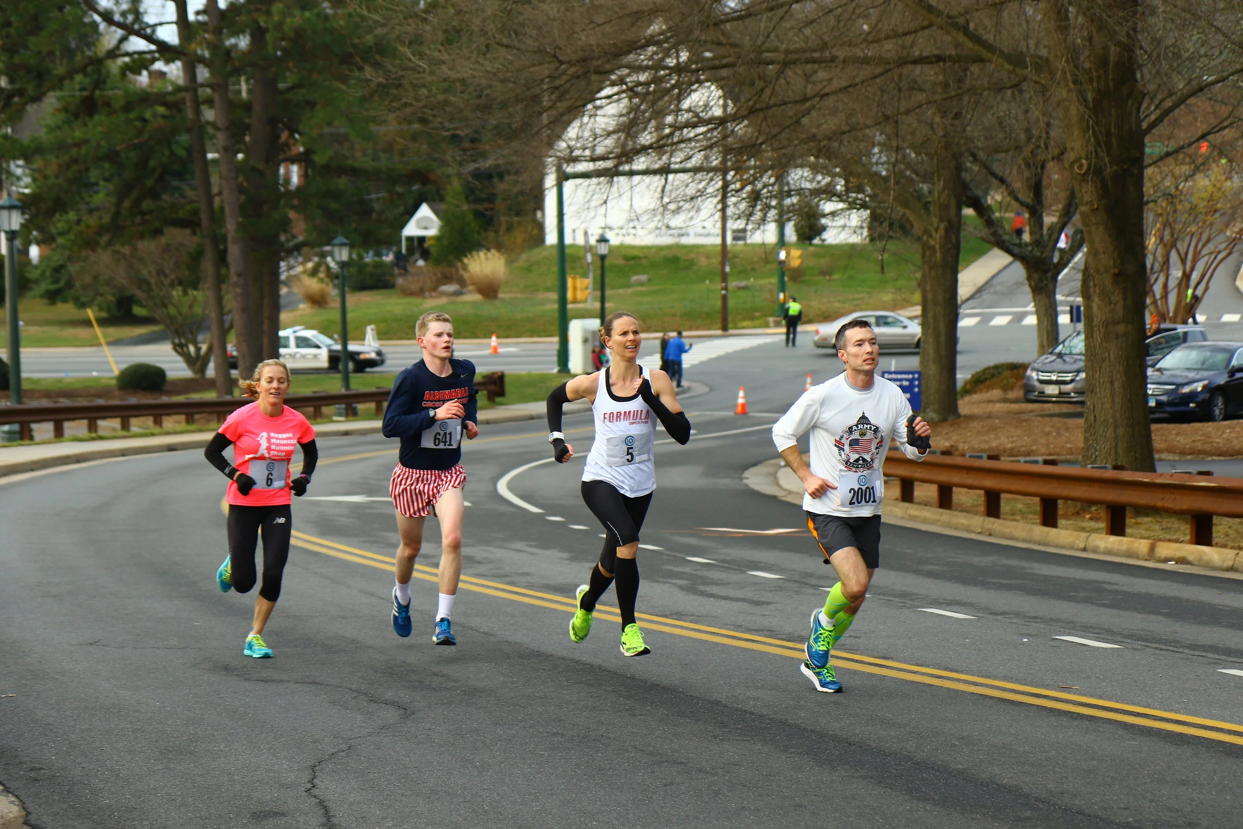 With Rachel (number 6) hot on her heels, Ann (number 5) goes into "miler mode."