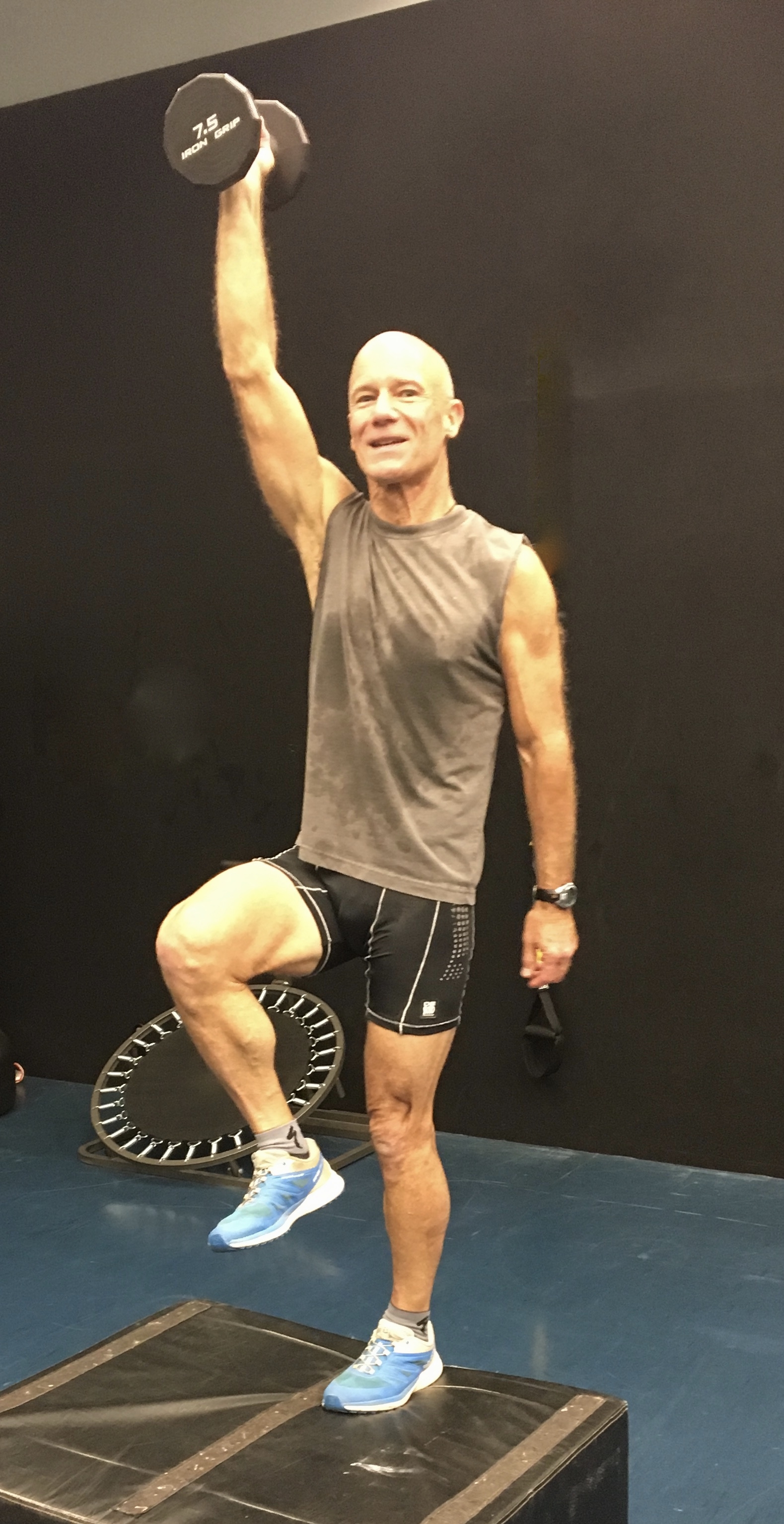 Jon works on his balance, posterior-chain strength, and form at the same time.