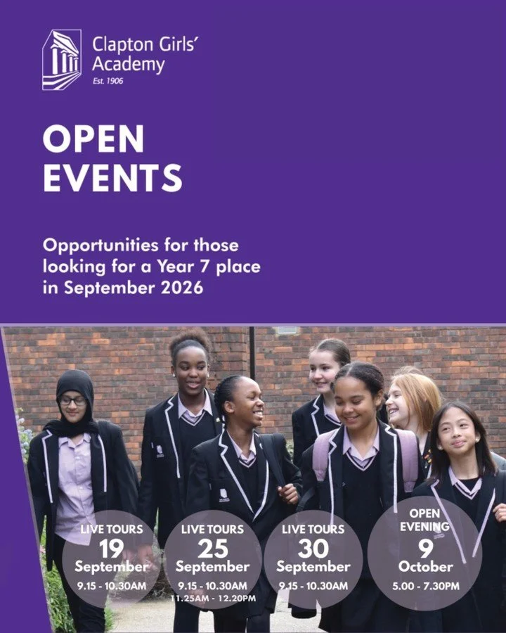 The live tours and open evening bookings are going fast! So we added an extra session on the 25 September at 11.25am. Make sure you secure your spot! 🫵

👆Click the link in our bio to register for live tours or open evening.