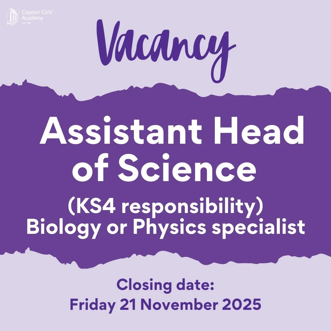 ✨ We're hiring ✨ Join our outstanding academy. 

Latest vacancies:
🔹 Assistant Head of Science
🔹 Maths teacher

Both roles close on 21 November. Apply now through the link in our bio 👆