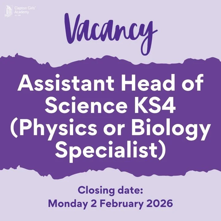 📢 We&rsquo;re recruiting: Assistant Head of Science (KS4) 🧪🔬

We are excited to advertise a fantastic leadership opportunity for a Biology or Physics specialist to join our Science department as Assistant Head of Science (KS4).

Key details:
📍 Ha
