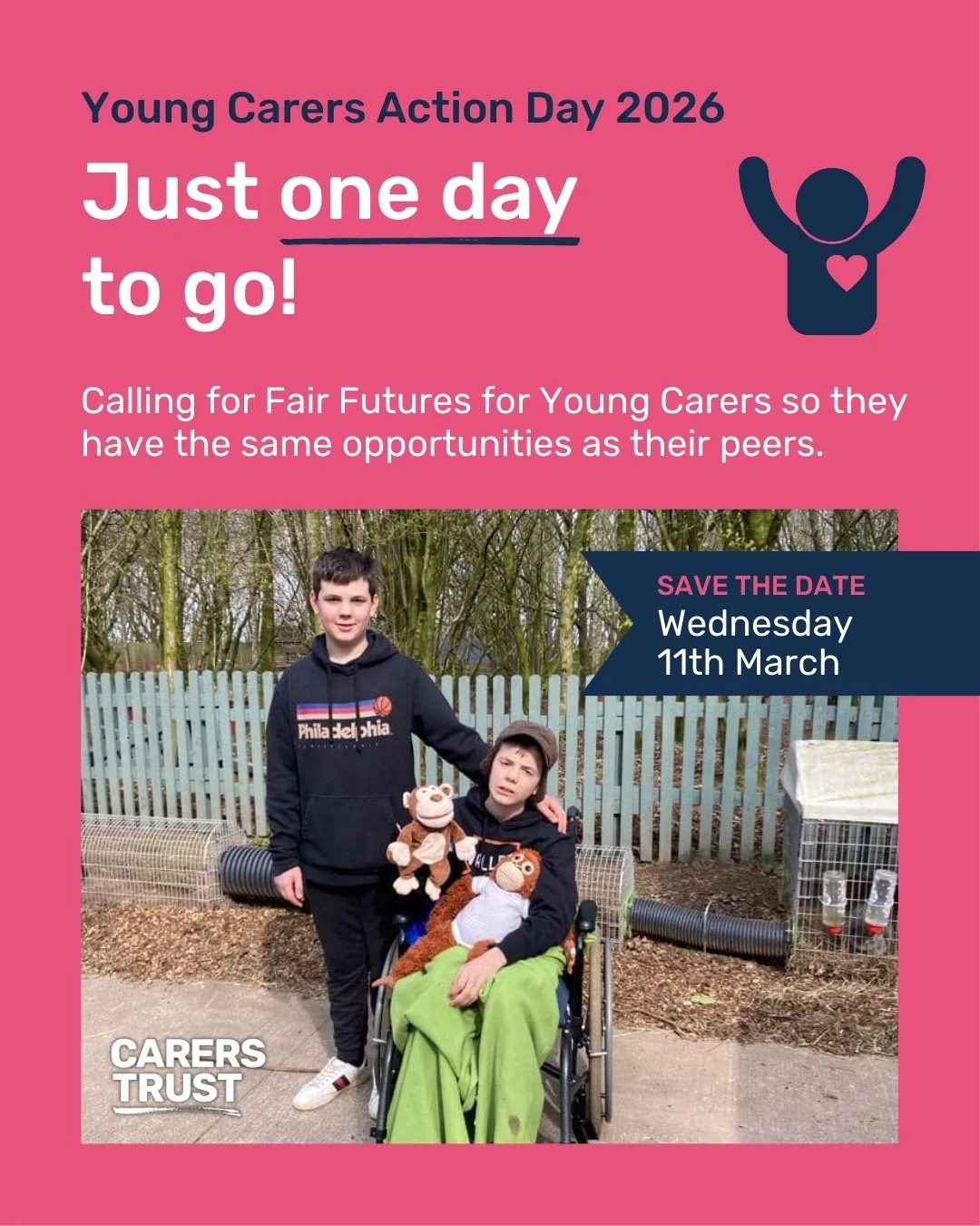 Tomorrow, 11 March is Young Carers Action Day and we're joining in to help shine a spotlight on the incredible contribution made by young carers and young adult carers across the UK.